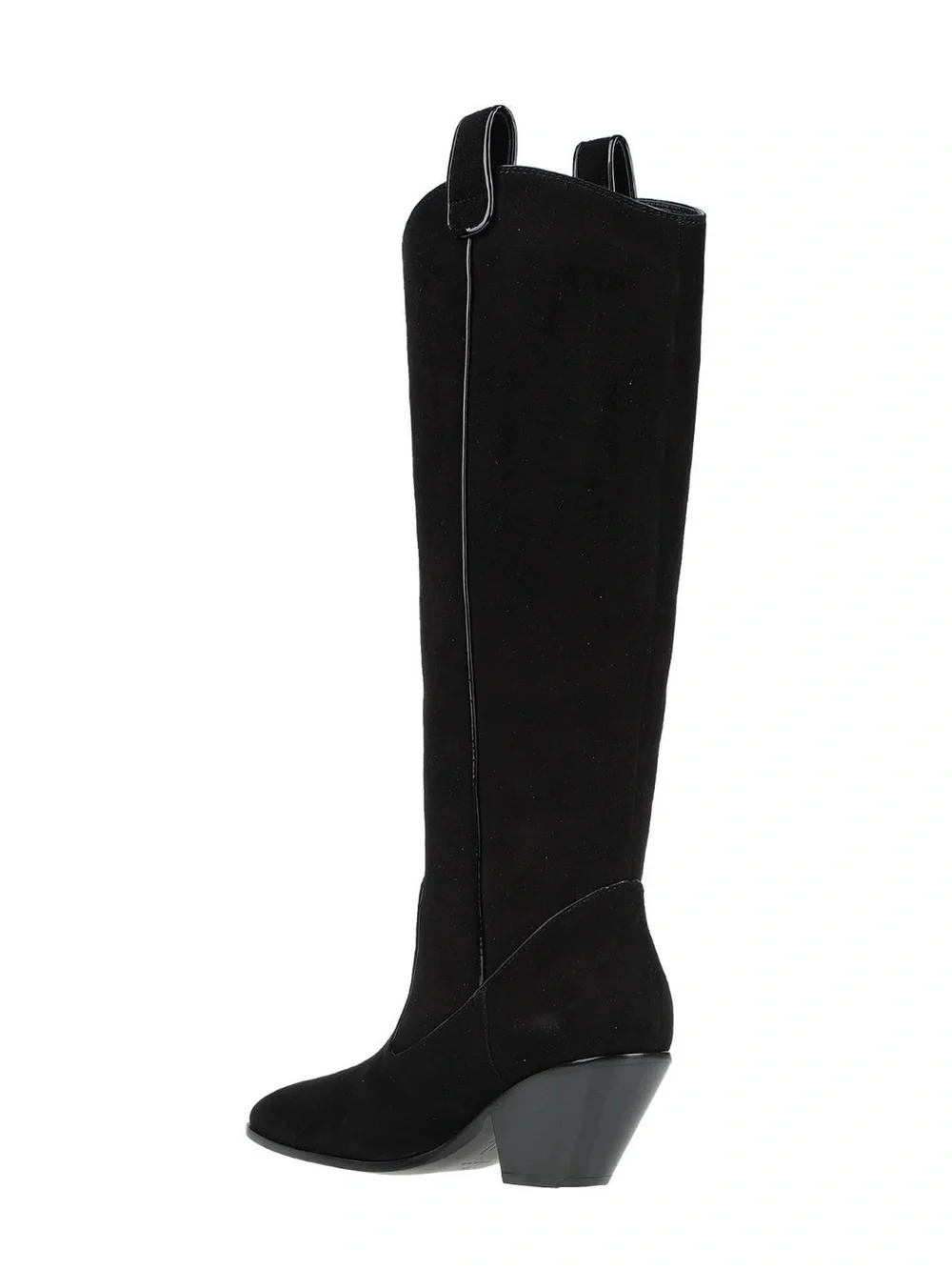 New Giuseppe Zanotti Women's Black Knee-High Suede Western Boots 7
